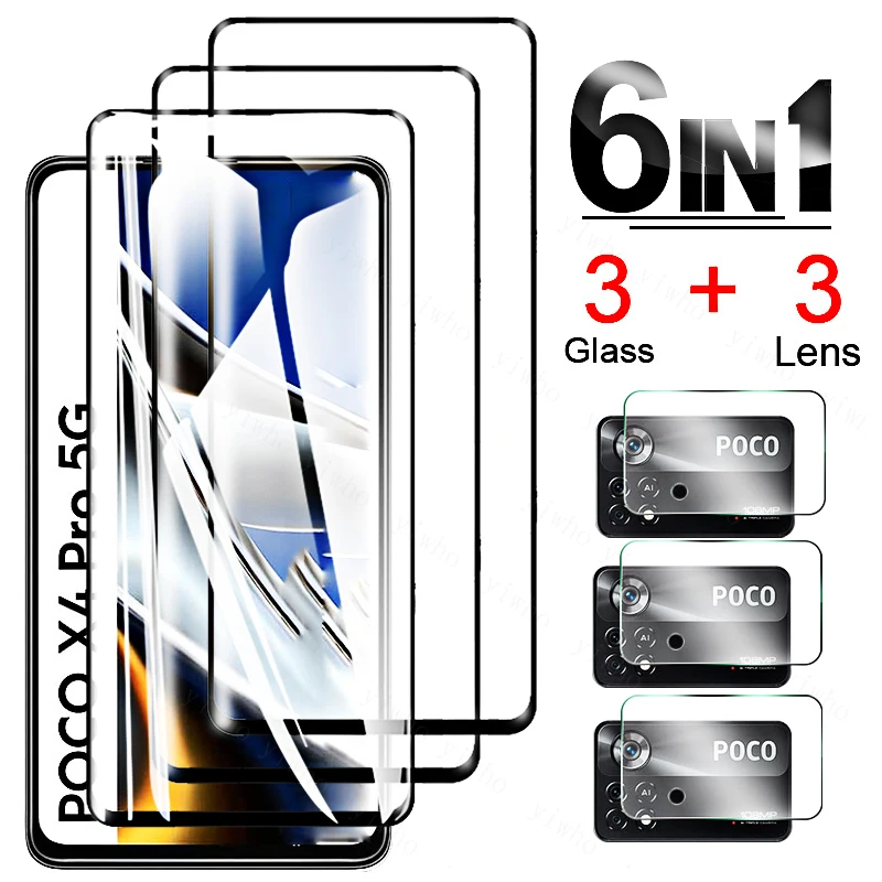 

Protective Glass for Xiaomi Poco M5s X4 Pro 5G Glas Screen Protectors on Pocco Poko Poxo M4 X3 X4 X5 Pro Tempered Camera Lens