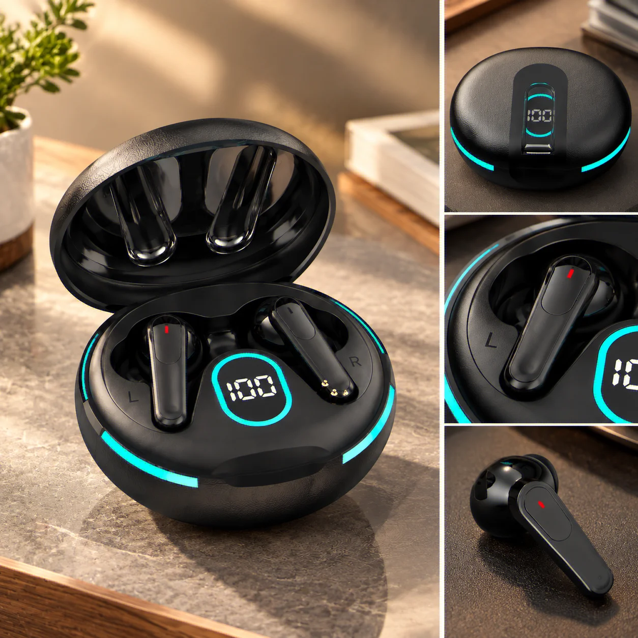 Hot Selling ANC+ENC True Wireless Earphones, LED Digital Display, Smart Touch For iPhone Android