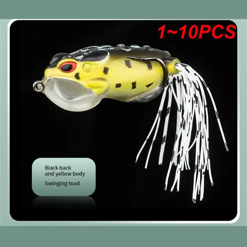 1~10PCS Modified Thunderfrog Luya Bait 3D Bionic Frog Eye False Bait Soft Bait Lure With Blood Trough Fishing Gear