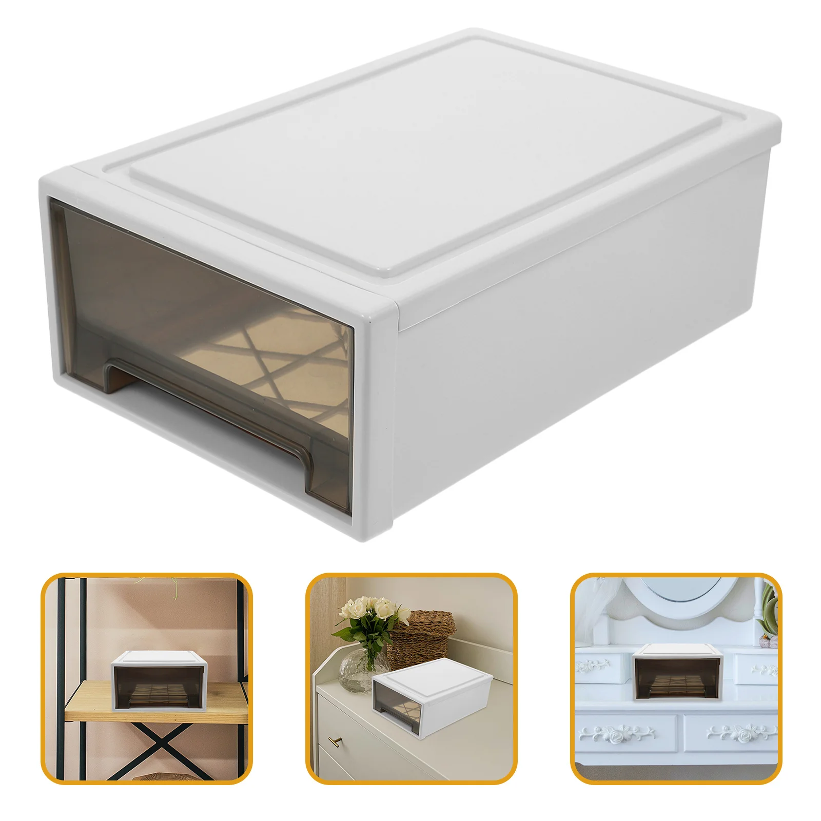 

Stackable Storage Drawers Plastic Large Capacity Organizer For Clothes Transparent Window Closet Bedroom Bathroom