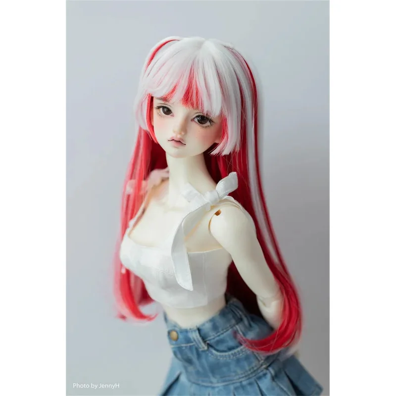 

BJD/SD/DD Doll Wig Toy 1/3 1/4 High Temperature Silk Red Black Long Straight Colorful In Stock Preorder Accessories