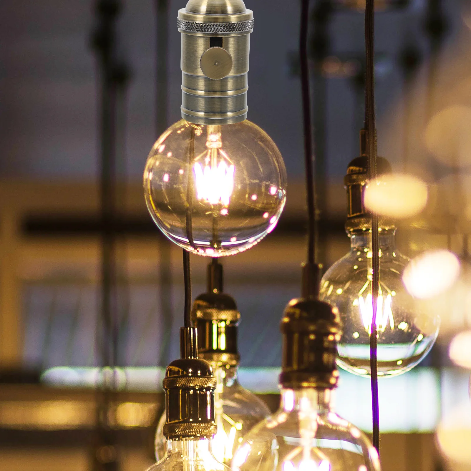 

Lamp Holder Socket Replacement Vintage Industrial Aluminum Pendant Ceiling Floor Light Compatible With Led Bulbs Screw