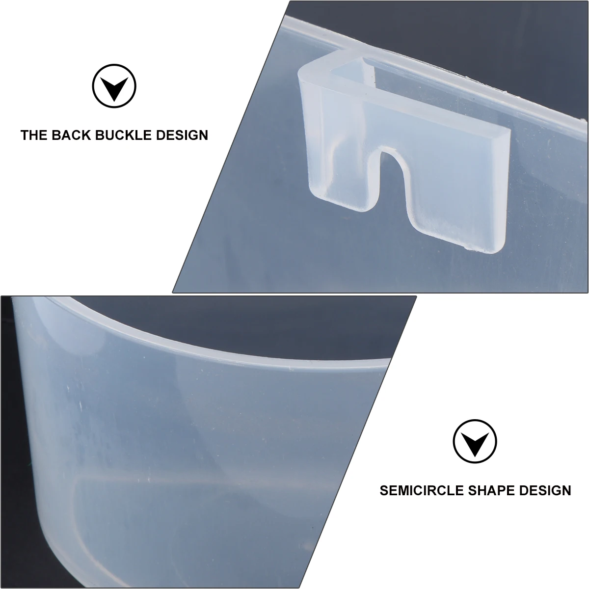 

12 Pcs Crescent Moon Plastic Bird Feeder House for Pigeon Transparent Pet Food Box Water Bowls Easy Install Practical Long