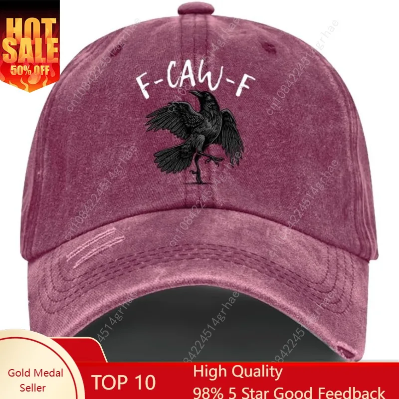 

Fcawf Crow Hat F-Caw-F Crow Hats Black Bird Baseball Caps