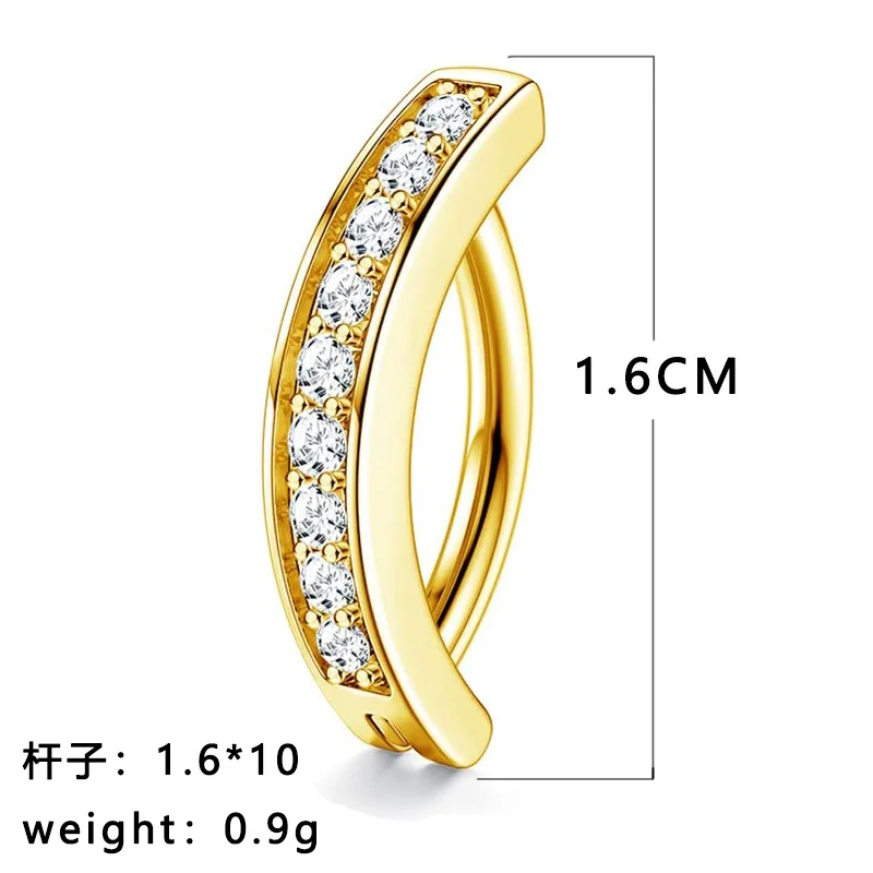 تشيكوسلوفاكيا فراشة البطن خاتم على شكل زر ثقب القلب السرة الحديد مجوهرات مطلي 18K الذهب عكس حلقات البطن المنحنية #3