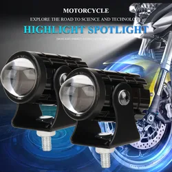 Motocicleta LED faróis, modificado com um par de branco e amarelo, Universal alta qualidade, 20W