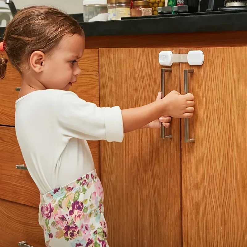 3/5/10Pcs/Lot Child Lock Protection of Children Baby Drawer Anti-opening Cabinet Door Refrigerator Anti-pinch Safety Lock Buckle