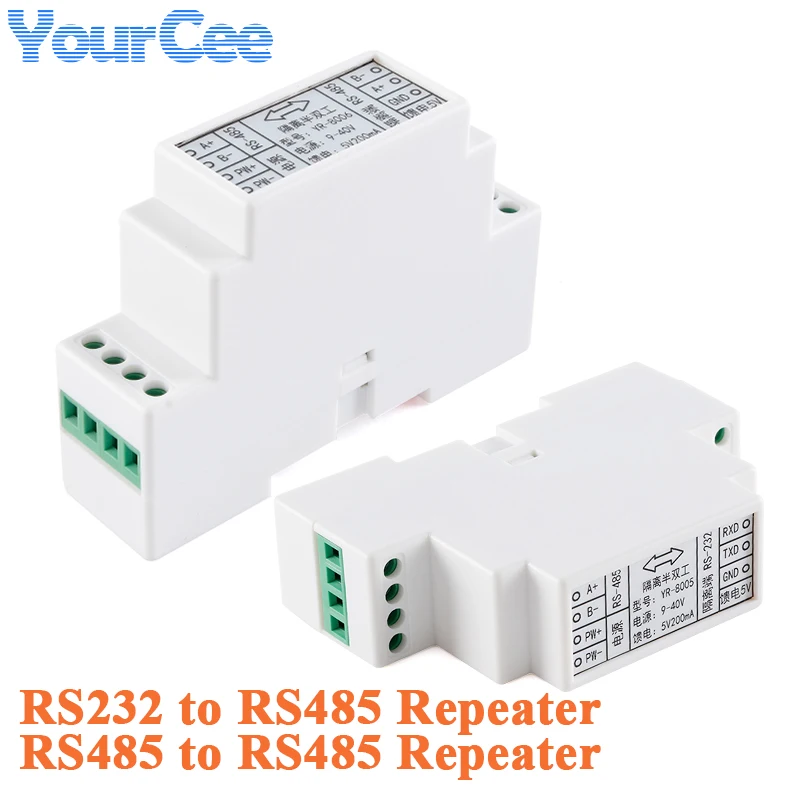 RS232 to RS485 / RS485 to RS485 Repeater Signal Amplifier Isolated Isolator Level Communication Protocol Converter Serial Module