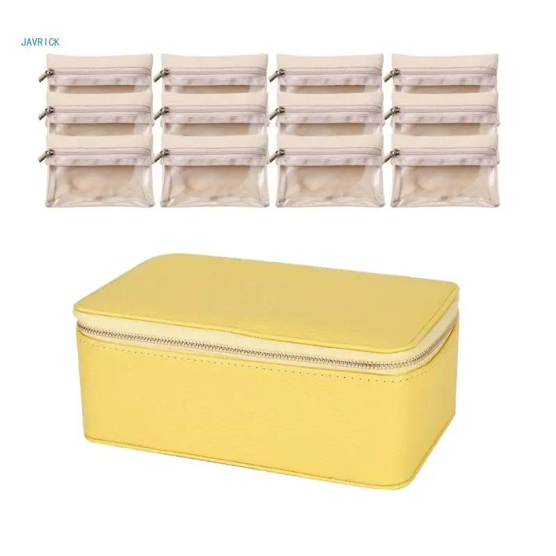 Pack of 12 Jewelry Pouches Storage Case Organizers for Women Girls Travel Gifts