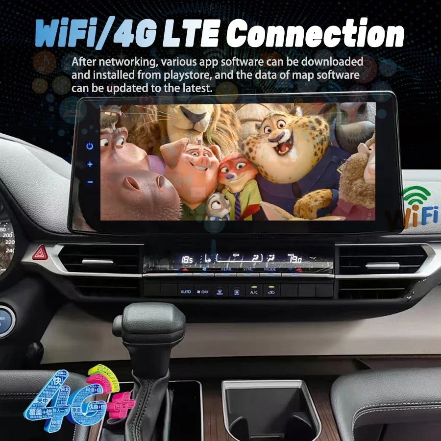 

For Toyota Sienna 2021 Android 13 Auto Car Radio Central Multimidia Video Player Navi Carplay Wireless No 2 Din 12.3" Auto Radio