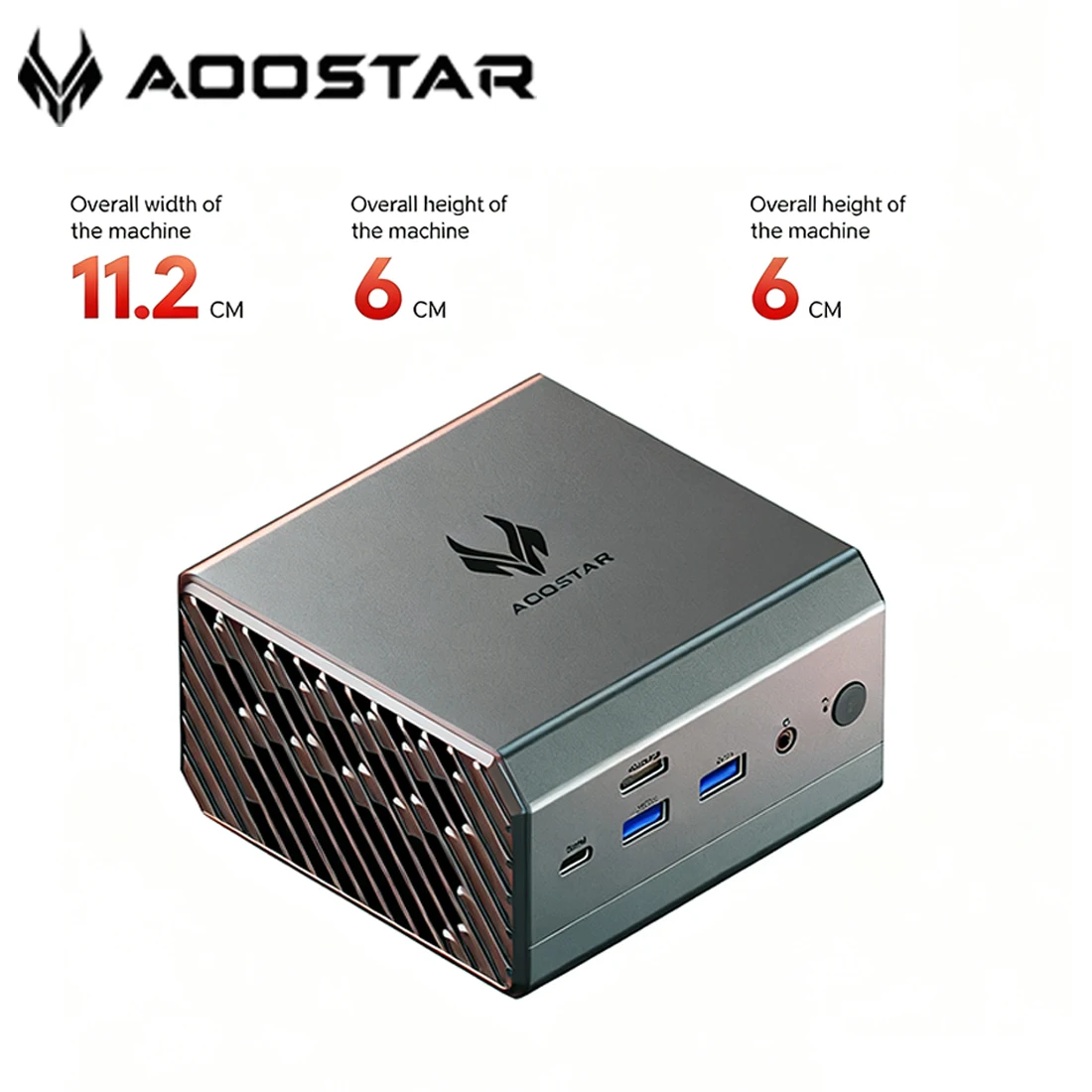 AOOSTAR Mini-PC GT68 AMD Ryzen7 PRO 6850H USB4 HD2.1 DP2.1 2,5G LAN LPDDR5 6400MHz 8K120Hz Gaming-Computer Windows 11 Neu