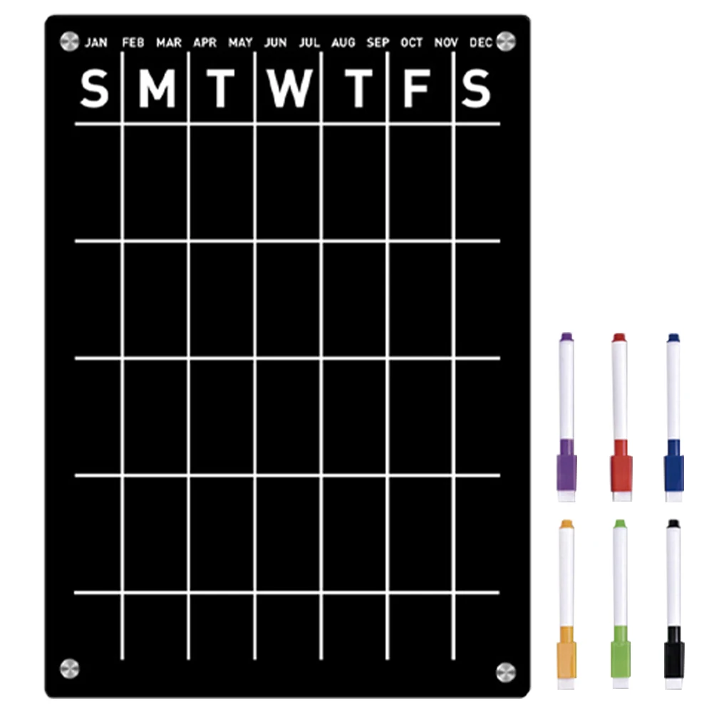 

Magnetic Message Board Set Refrigerator Whiteboard Schedule Fridge Writing Acrylic Planner for