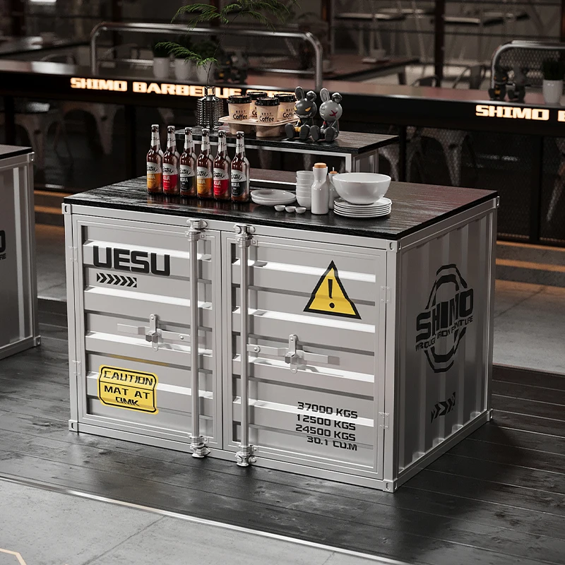 

Industrial Style Creative Nakajima Display Stand Chaodian Storage Cabinet Commercial Double-sided Sample Shelf Product Ladder Ca