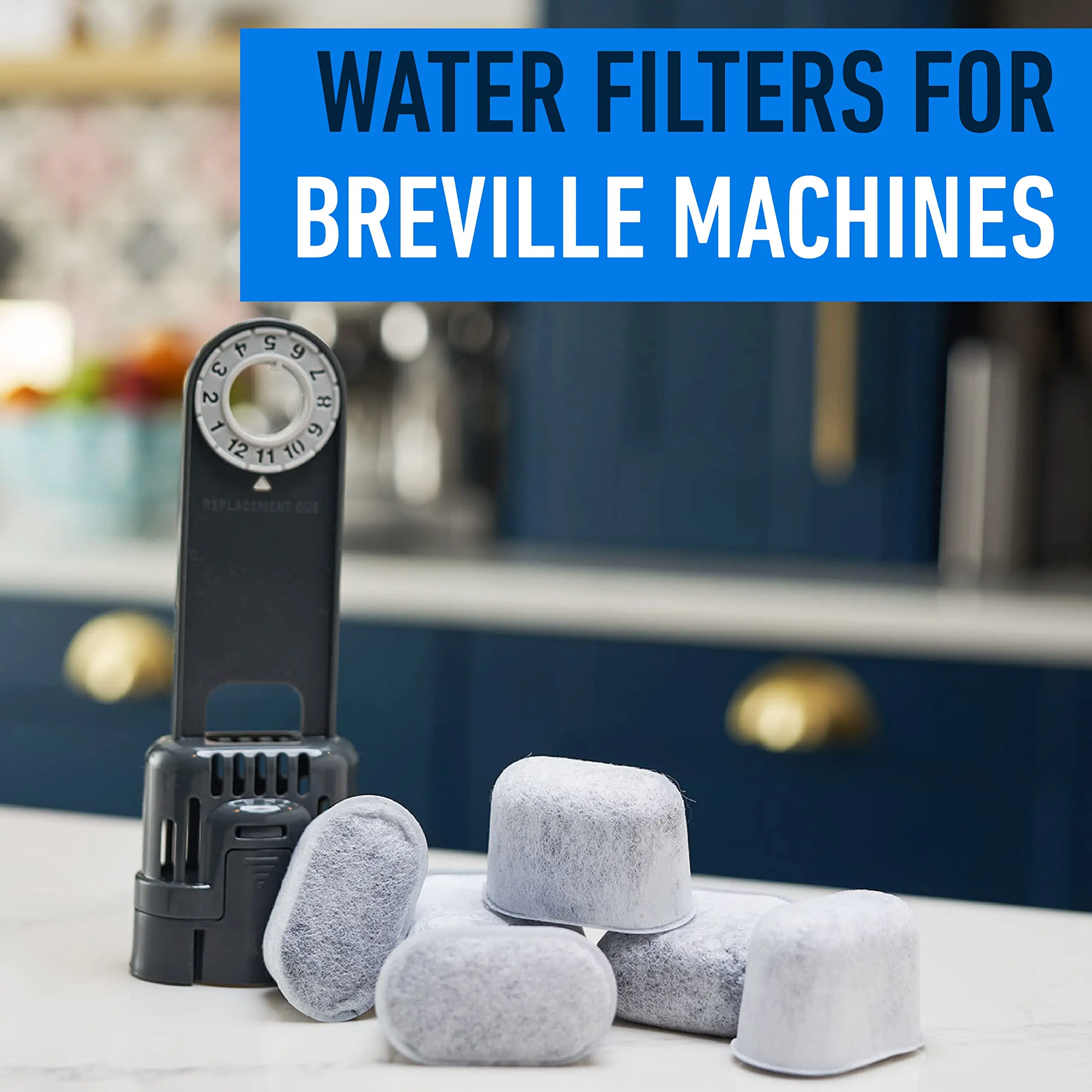 Compatible Breville Water Filter Espresso Machine - 6 Pack Aftermarket Breville BWF100 Coffee Maker Charcoal Filter Replacement