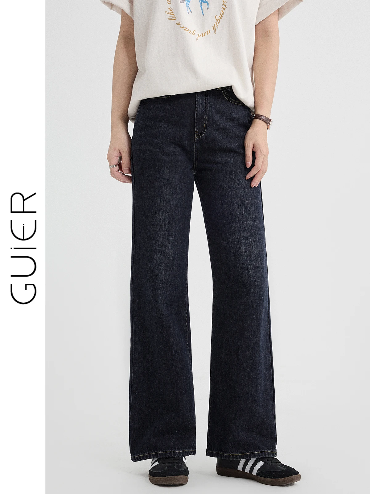 

High Waist Straight Leg Jeans Women's 2026 New Spring Vintage Waed Loose Slimming Pants Casual Faion Ladies Jeans