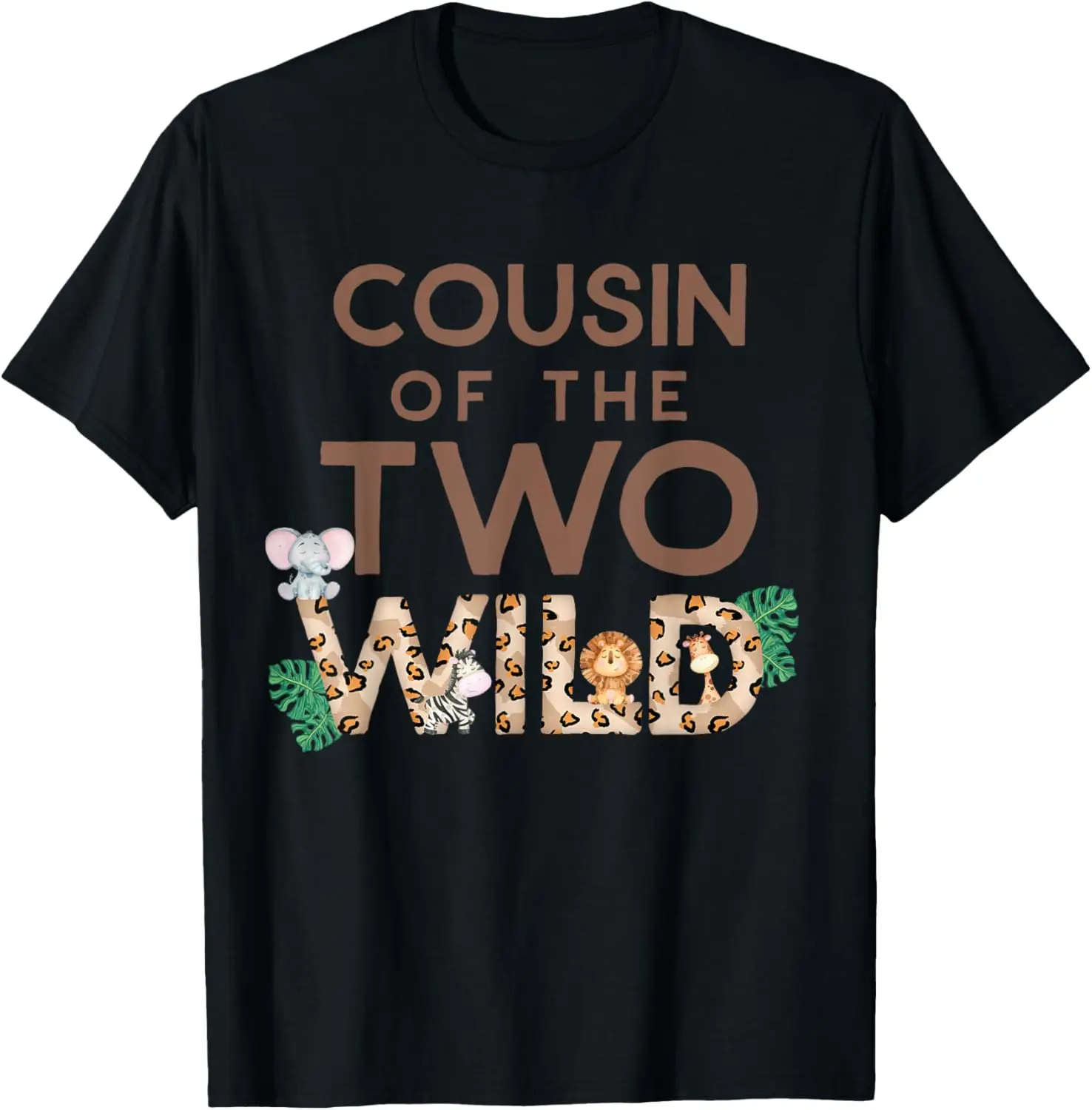 Cousin of The Two Wild Animal Safari 2nd Birthday Theme T-Shirt