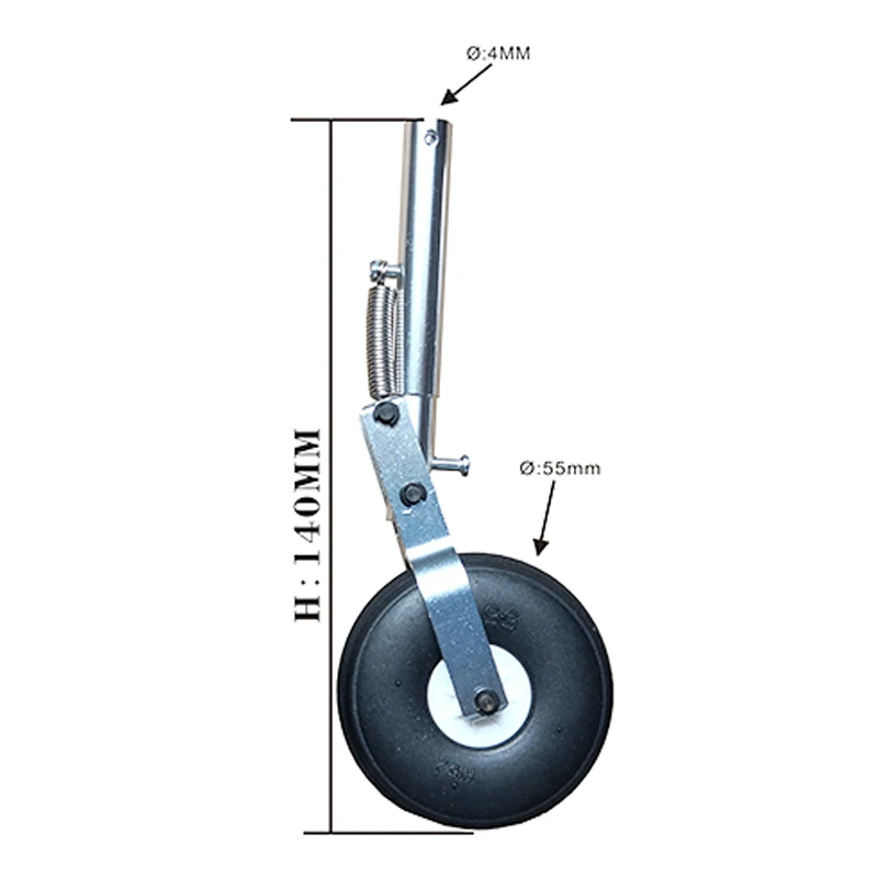 1 szt. 110/130/140/150mm 4mm 5mm ze stopu aluminium chowany zestaw do lądowania tłumienia koła klęczącego robaka układ sterowania do drona RC