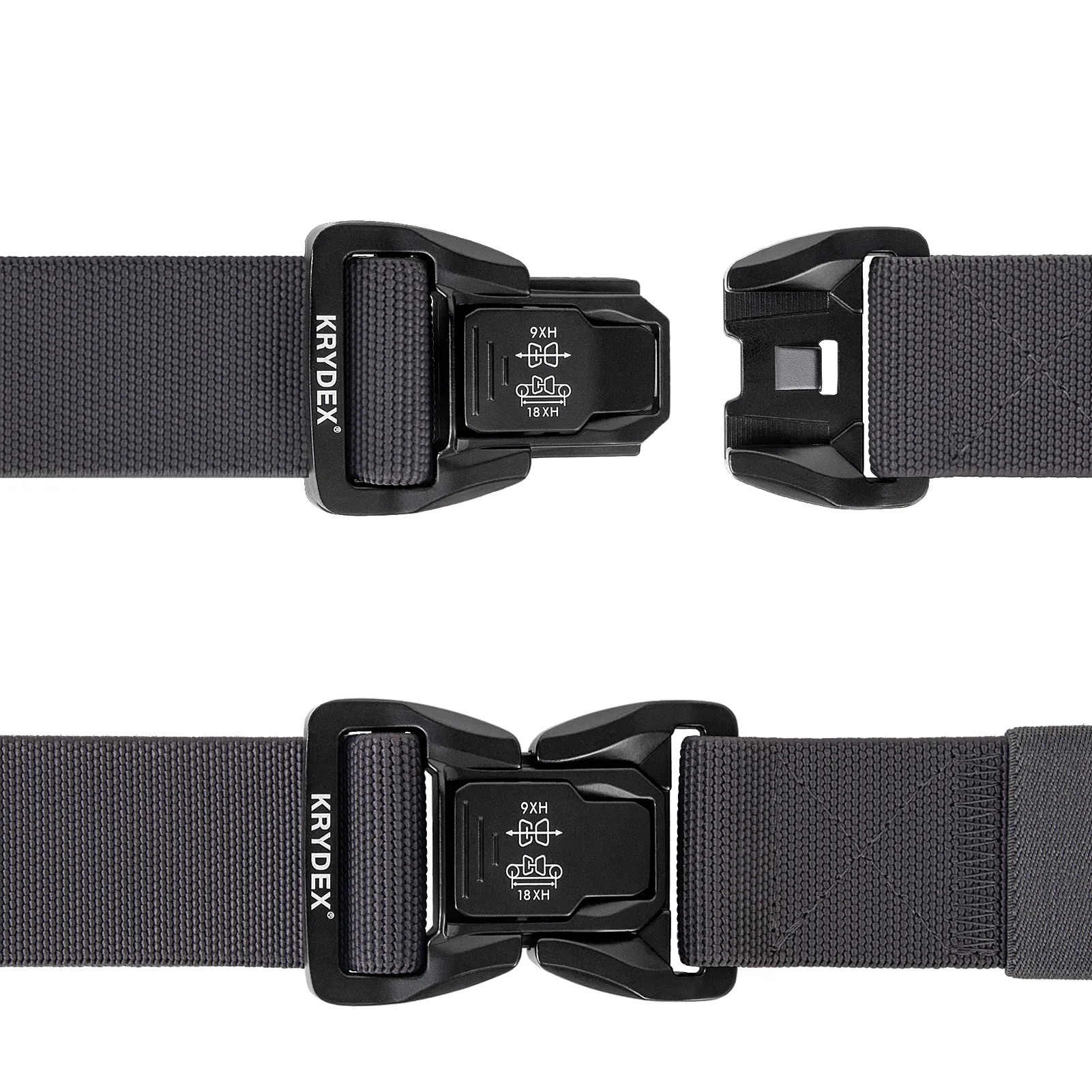 KRYDEX Taktischer 1,5 Zoll Stretch-Nylongürtel EDC Hüftgürtel mit Schnellverschluss-Schnalle Hochbelastbar für Arbeit Outdoor Training Dienstleistung – Detail 4