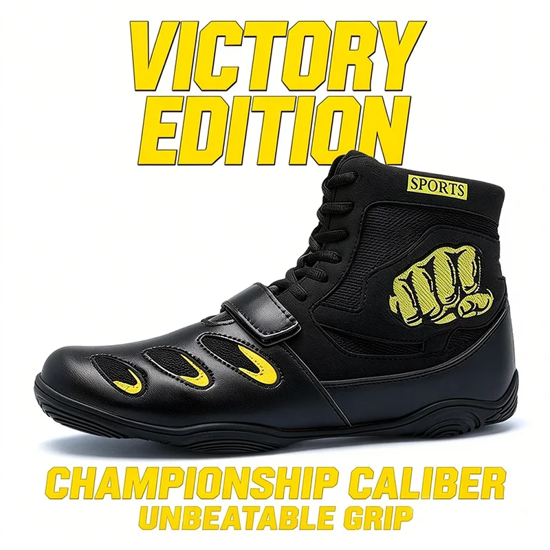 New Men Wrestling Shoes Lightweigh Couple Gym Boxing Shoes Non Slip Breathable Wrestling Footwears Professional Durable