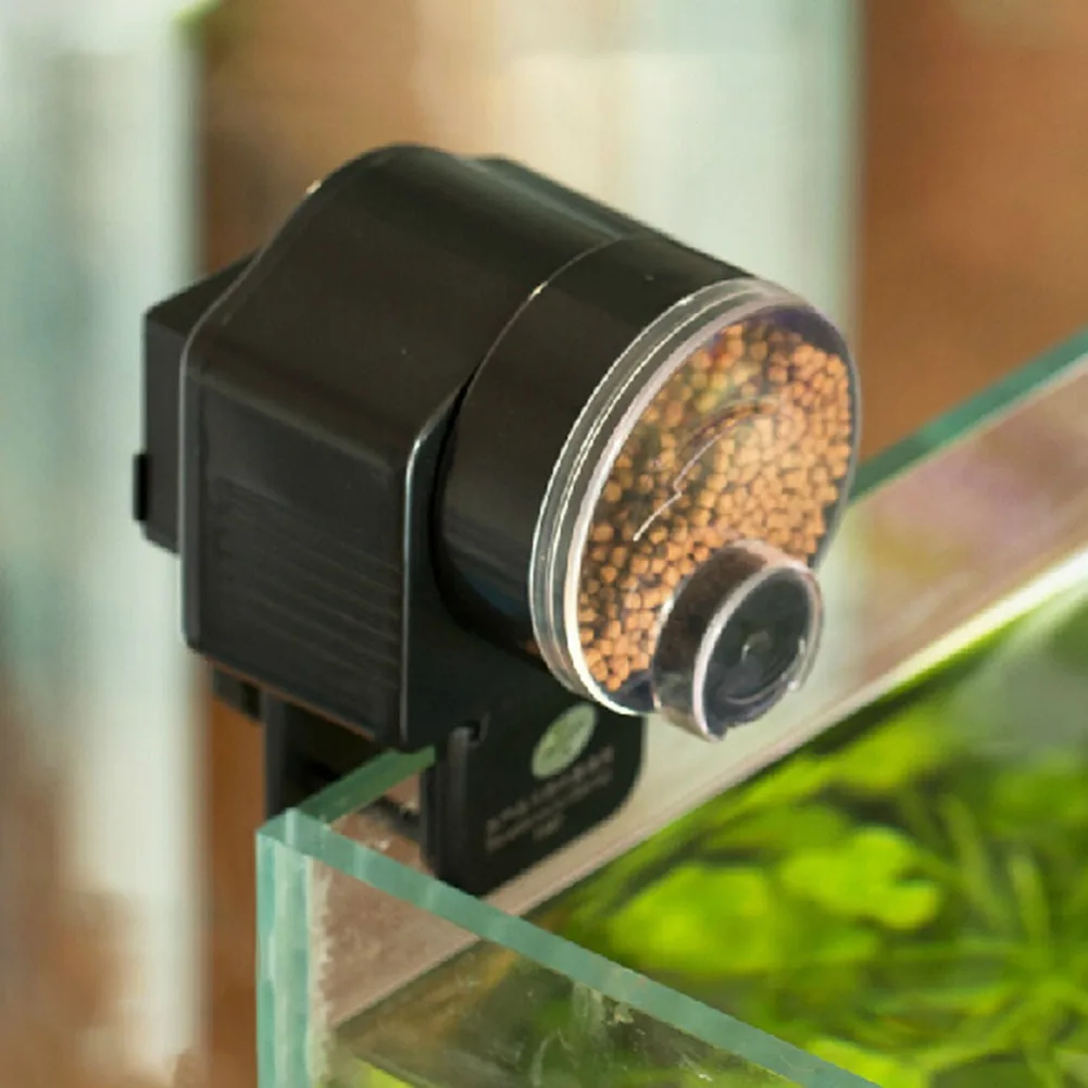Image of Automatischer Fischfutterautomat für Aquarien, einstellbarer Fischfutterspender, batteriebetrieben mit 2 Zeitmodi für Aquarien