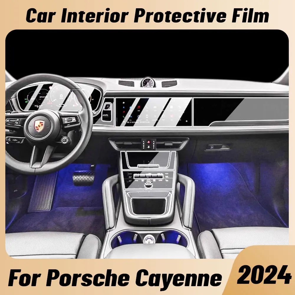 

Anti-scratch Car Interior Center Console Media Dashboard Navigation TPU Protector Film For PORSCHE CAYENNE 2024 Accessories