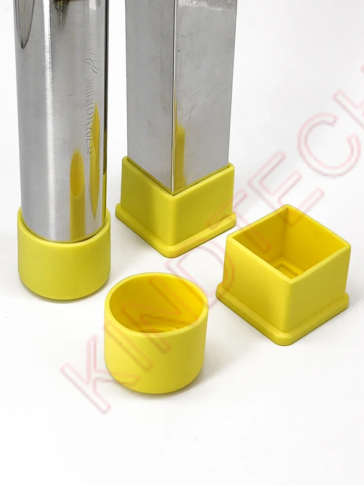 1-20Pcs Yellow Soft PVC Plastic Plug Chair Non-Slip Outer Sleeve Furniture Leg Absorber Pipe End Cap Floor Protector Rect/Round