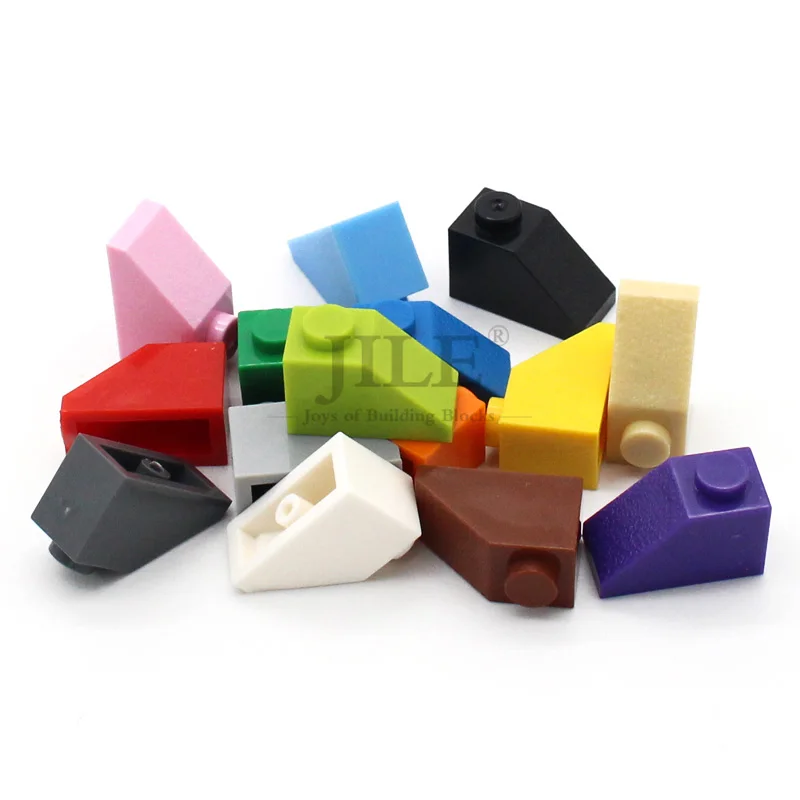 100pcs MOC DIY Building Blocks Bricks Slope 1x2 Educational Creative Size Bulk Compatible with 3040 Children Toys