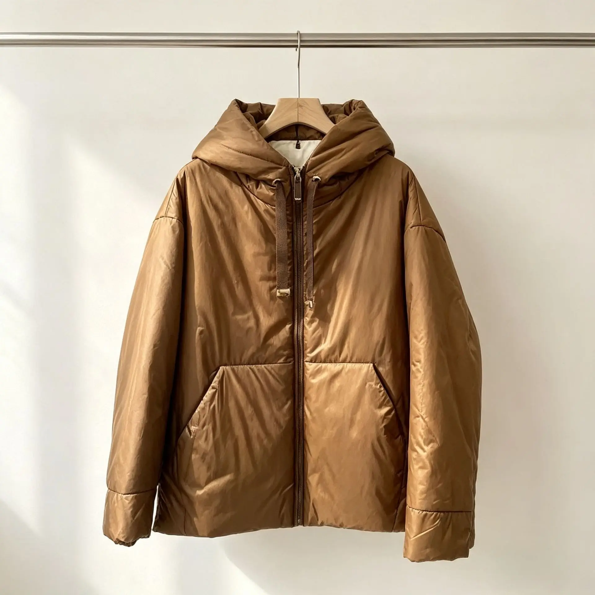 Winter New Camel Velvet Ultra Light Parka Warm Women's Down Jacket Versatile Loose Coat Hoodie Coat