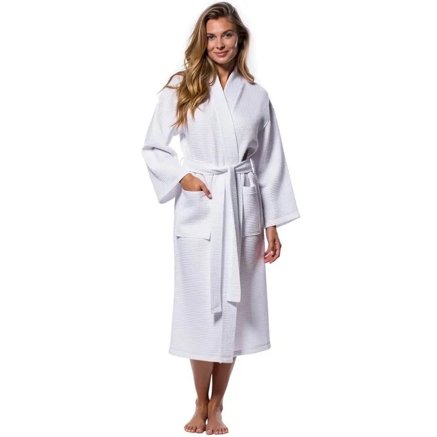 

FullLength Robes For Women Waffle Kimono Bathrobe Soft, FastDrying, LongLasting Cotton Blend Unisex