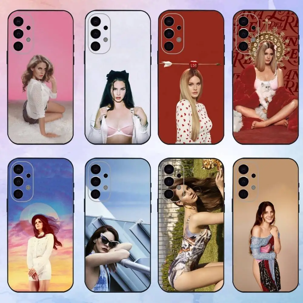 

cool Girl Singer L-Lana D-Del Re Phone Case For Samsung S24,21,22,23,30,20,24,25,30plus5G，Black soft silicone case