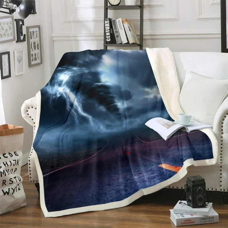 

Hurricane Milton Natural Phenomena Fleece Blanket Children Boys Teens Storm Disaster