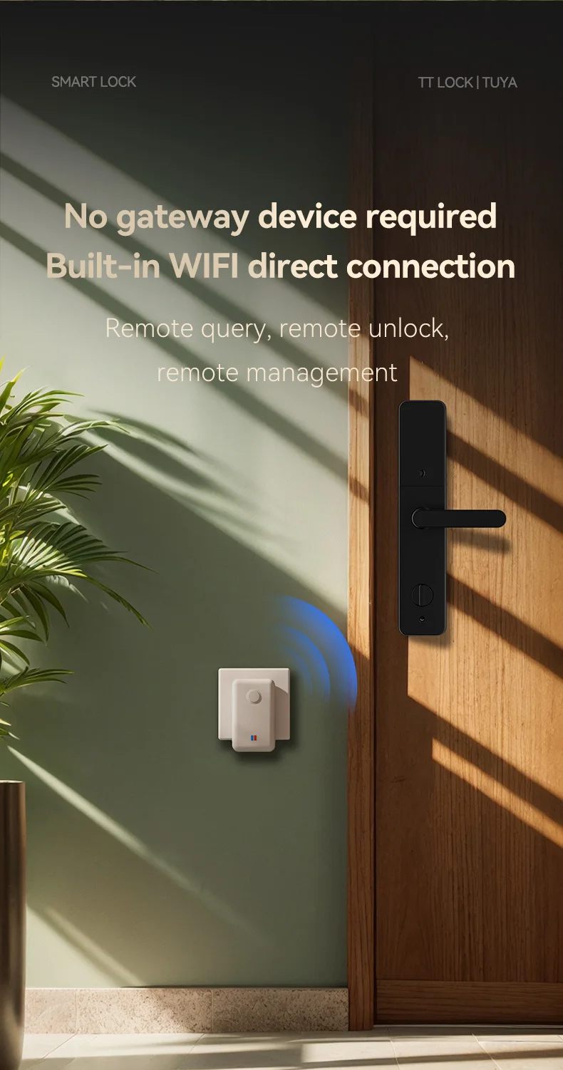 Neue ttlock wifi fernbedienung entsperren schlüssel lose sicherheit elektronischer finger abdruck digitale intelligente schlösser für wohnungen büro – Detail 7