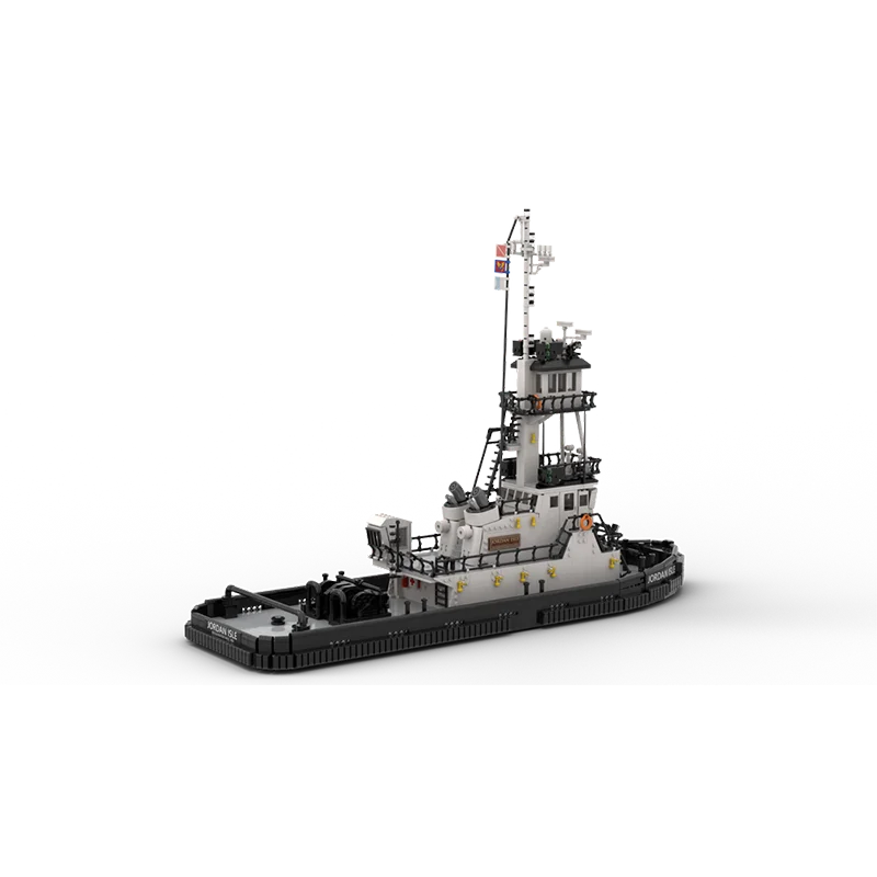 MOC Ferry Series Patapsco Class Tugboat Gigante Ferry Modello Building Blocks Assemblaggio creativo Building Blocks Regalo di compleanno del giocattolo