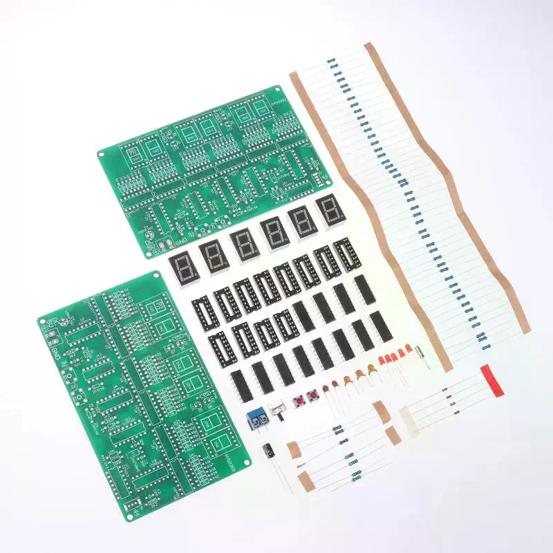 DIY Alarm Clock Soldering Practice Kit 6 Digits DIY Clock Kit Auto Display Time For Students And Diyers
