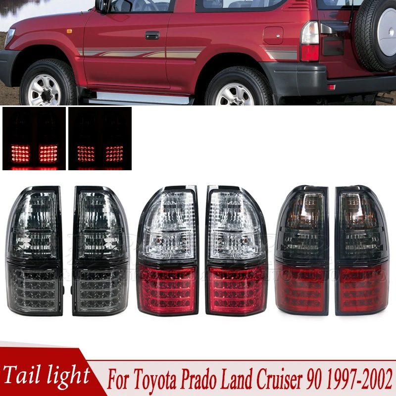 

Car Taillamp Tail Light Assembly Turn Signal Warning Brake Light Stop Fog Lamp For Toyota Prado Land Cruiser LC90 1997-2002