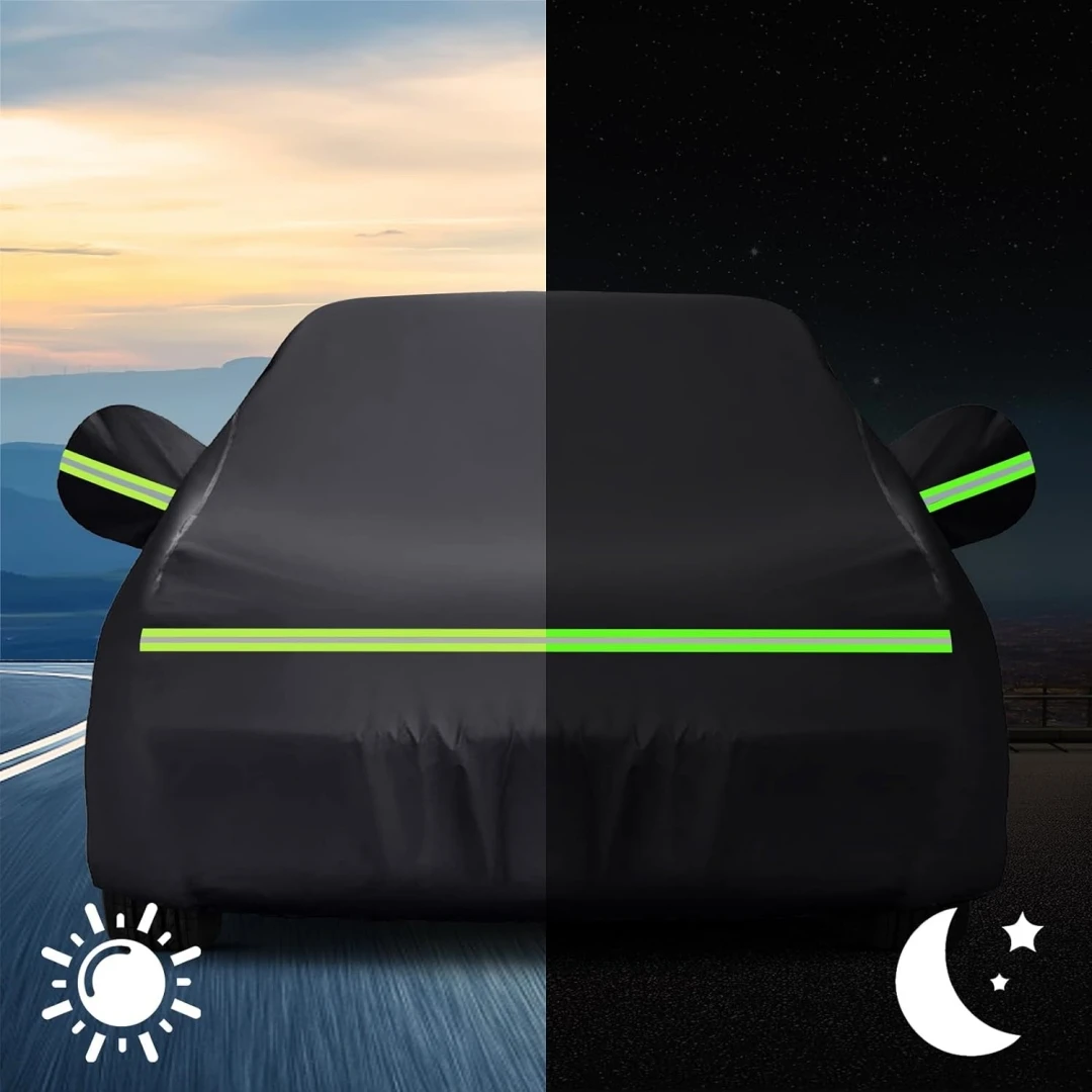 Waterproof Car Cover For 2020-2024 Tesla Model Y with Zipper Door & Charging Port for Snow Rain Dust Hail Protection