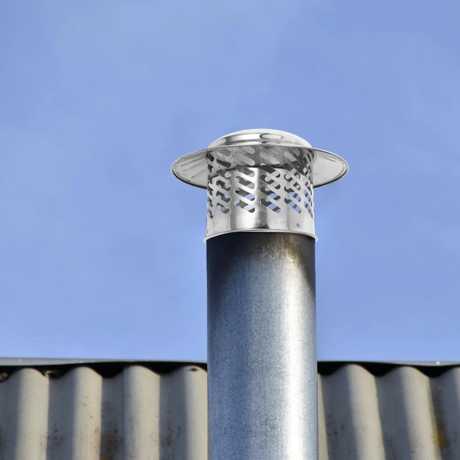 Gorro de lluvia para chimenea, tapas de ventilación, cubierta de acero inoxidable para cubiertas de Gas, exterior de Metal