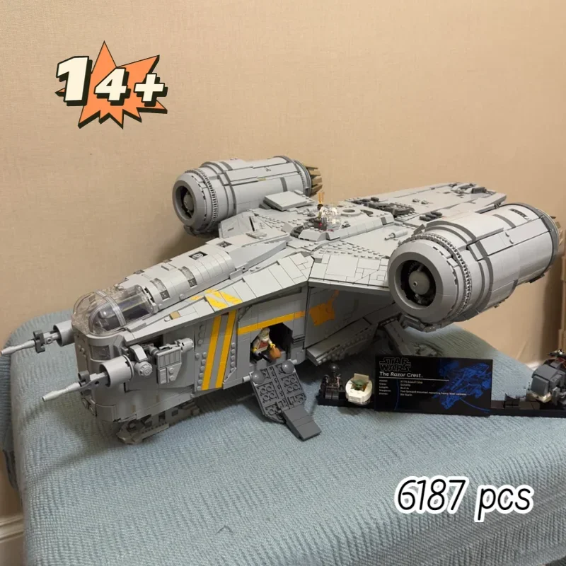 Cheapest 2026 The Razor Crest Assembly Building Dispaly Model Set Compatible 6187Pcs Creativity Spaceship for Adults Gifts A