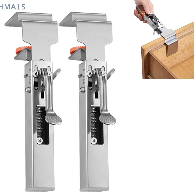 Fast Press Drawer Clamp, Panel Adjustable Telescopic Woodworking Special Installation Panel Auxiliary Fixed Clamp Holder