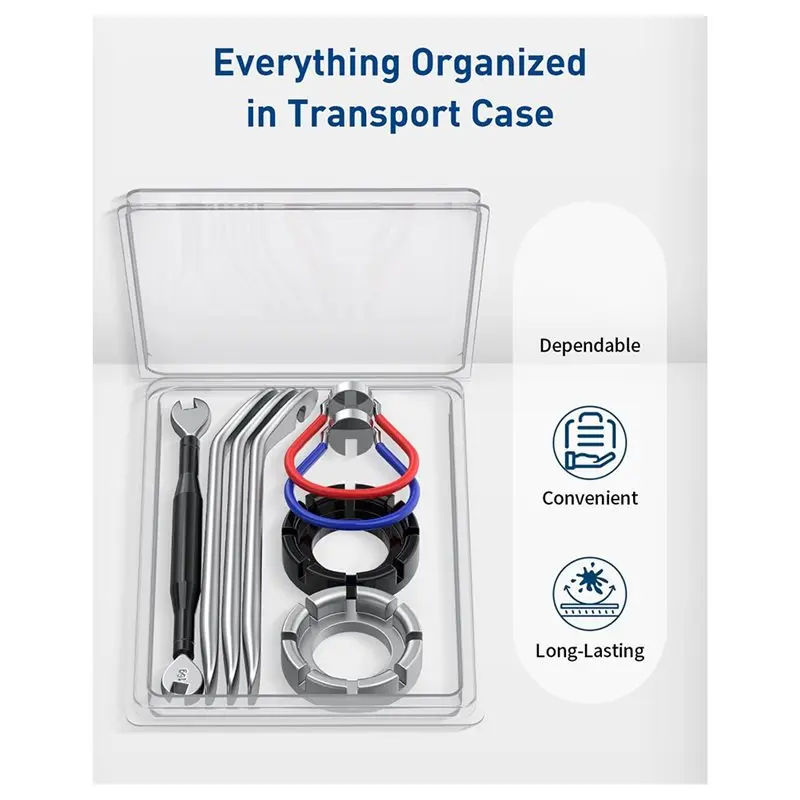 مجموعة مفاتيح ربط B48B-Bike مع عتلات الإطارات، مجموعة أدوات إصلاح الدراجات الاحترافية مكونة من 8 قطع لتخيل الحواف #3