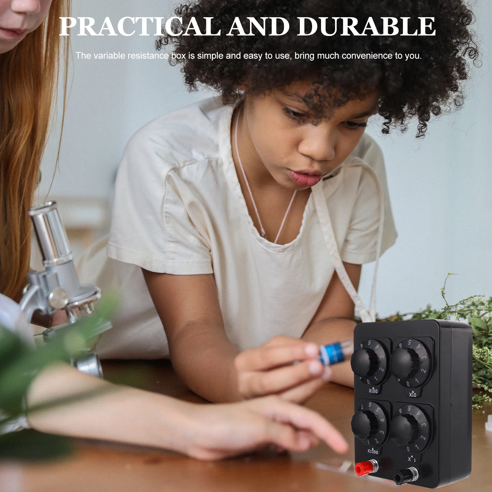 

Resistor Box Variable 0 9999 Ohm Electrical Measurement Teaching Instrument Lightweight Plastic Simple Design Storage