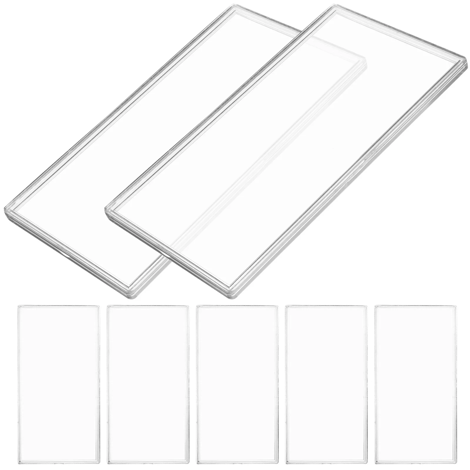 10pcs Paper Money Box Clear Banknote Case For Currency Organizer Stamp Holder Commemorative Money Storage Transparent Container