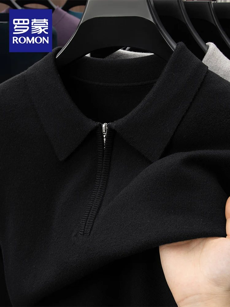 

Мужской вязаный свитер Long Sve Lormen, повседневный модный деловой свитер, повседневный универсальный осенне-зимний высокий воротник