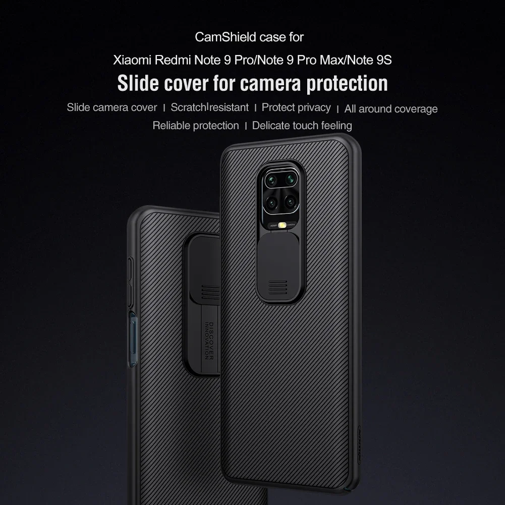 Nillkin for Xiaomi Redmi Note 9s / 9 Pro Case CamShield Camera Protection Slide Privacy Lens Matte Shockproof Back Cover