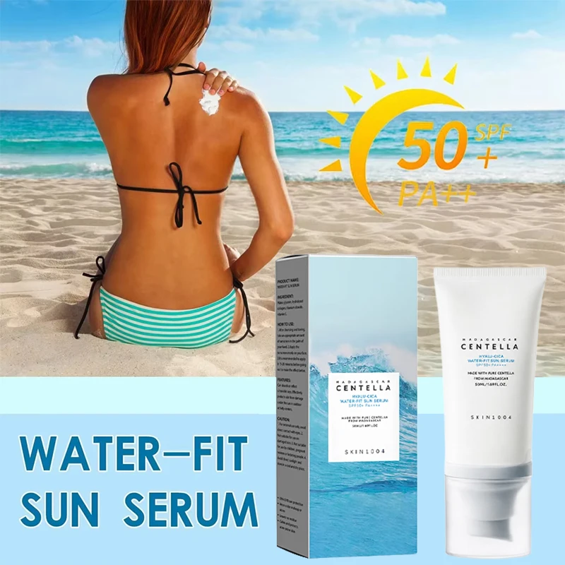 50++ Facial Sunscreen Centella Protector Solar Sunblock Skin Whitening Cream Korean Moisturizing Protector Body Care Sunscreen