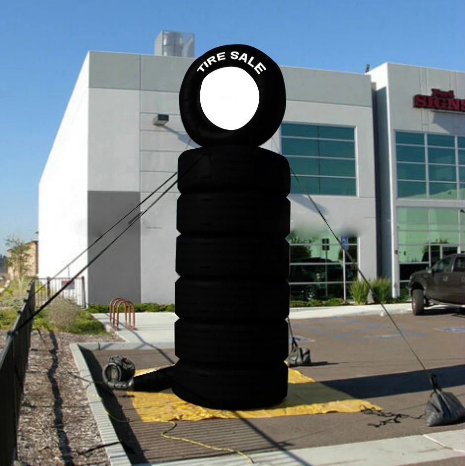 

Giant Novelty Inflatable Tire Balloon for Advertising/Promotion 10 ft High