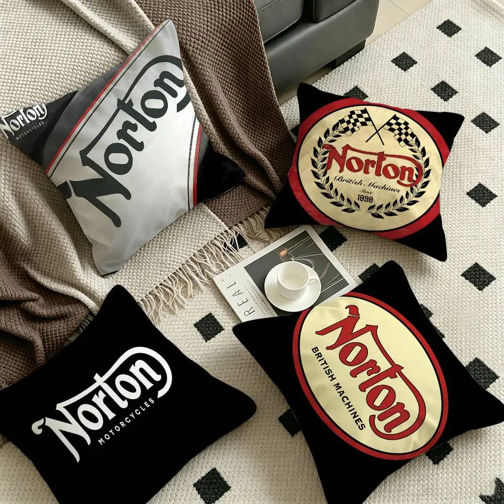 Motorcycle Racing N-Nortons Maple Design Cushion Cover Happy Autumn Harvest decor Holiday Decorati Pillow Cover