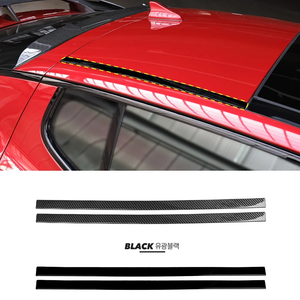 Fit For Kia Stinger 2018 2019 2020 2021 2022 2023 LHD/RHD Car Tuning Black Roof Decorative Strip Cover Trim External Accessories