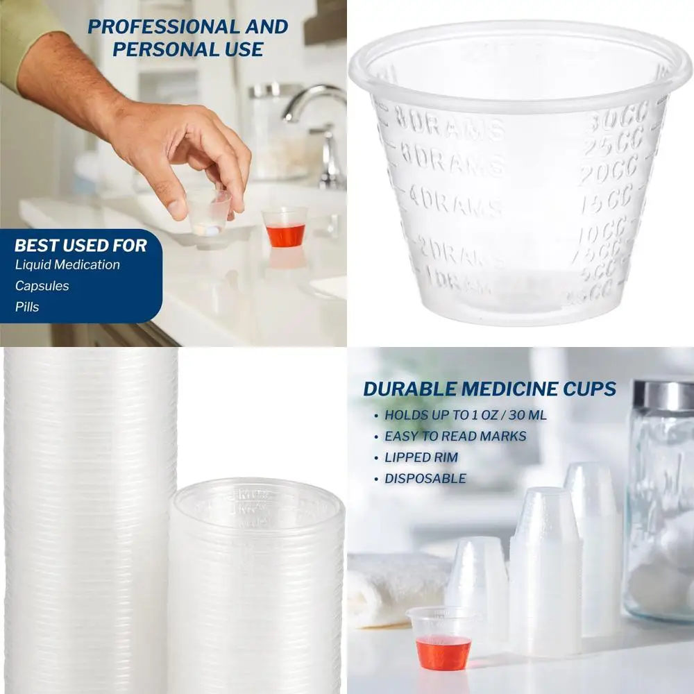 

1 oz Disposable Medicine Measuring Cups - 5000 Pack, Small Plastic Mixing Cups for Resin & Epoxy