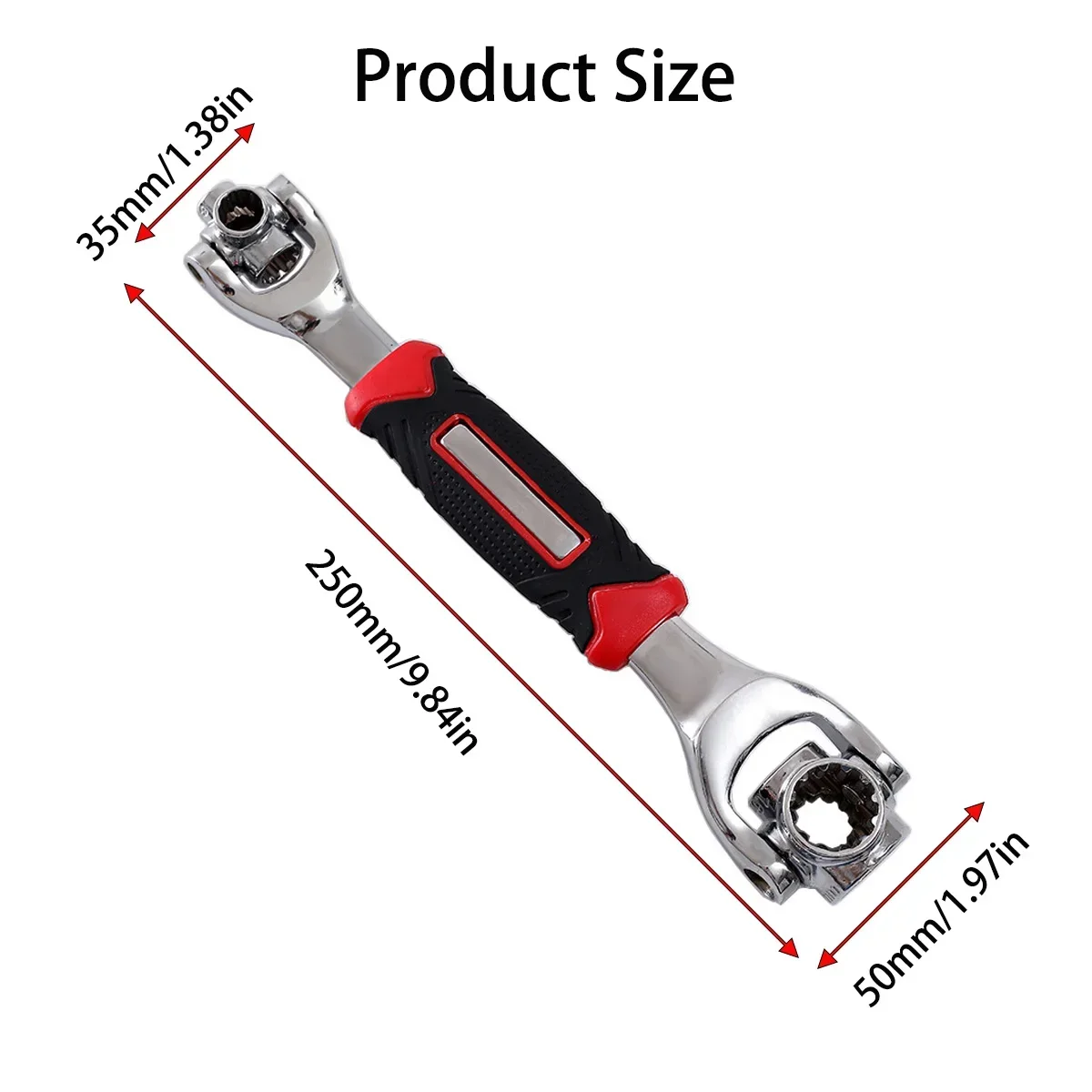 Wrench Multi-Use 360 Degree 8-21mm Universal Wrench 52-in-1 Multi-Function Socket Wrench Set 8-in-1